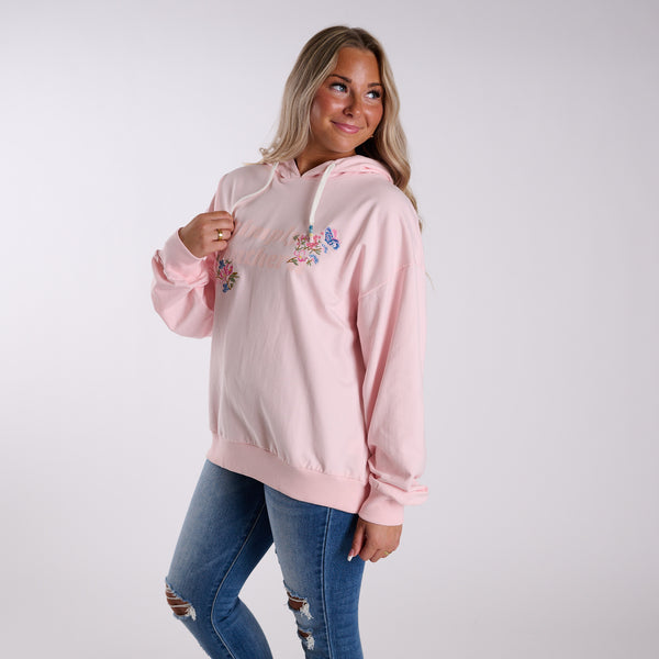 Floral Hoodie in Pink