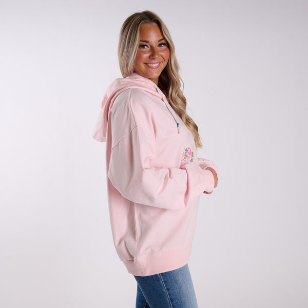Floral Hoodie in Pink