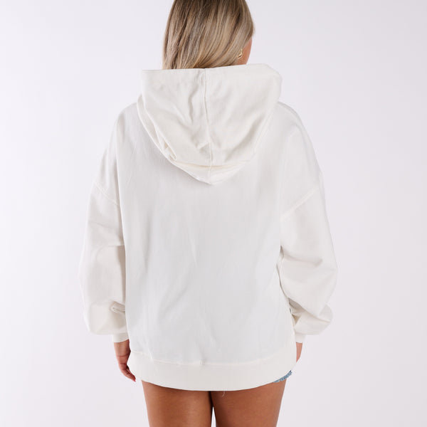 USA Floral Fill Hoodie in White