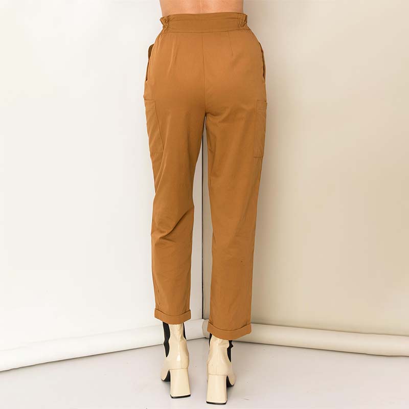 Cuffed Paperbag Pants