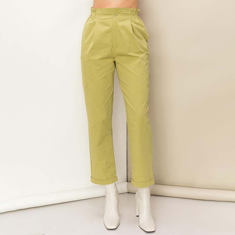 Cuffed Paperbag Pants