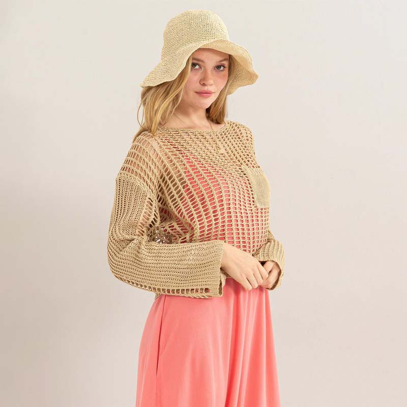 taupe cover up sweater