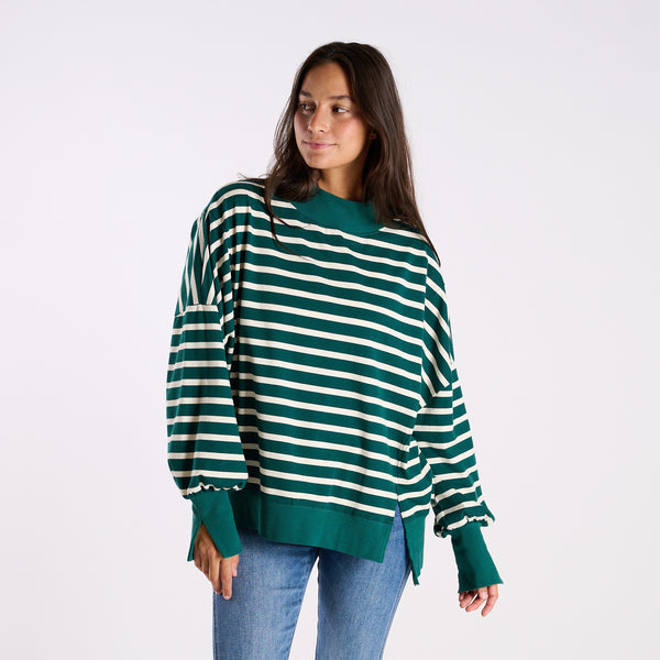 dark green and cream 