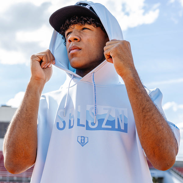 Youth Powder Blue Short Sleeve Hoodie
