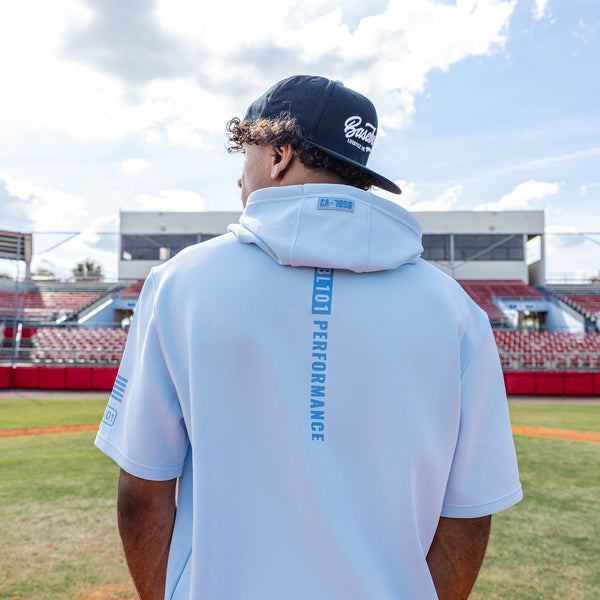 Youth Powder Blue Short Sleeve Hoodie