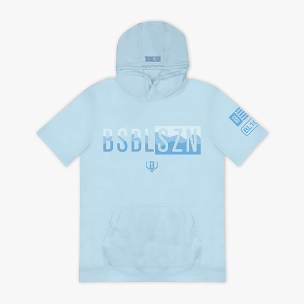 Youth Powder Blue Short Sleeve Hoodie