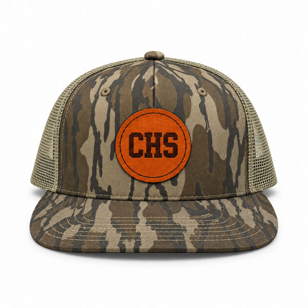 CHS Circle Leather Patch R112 Mossy Oak Bottomland Hat