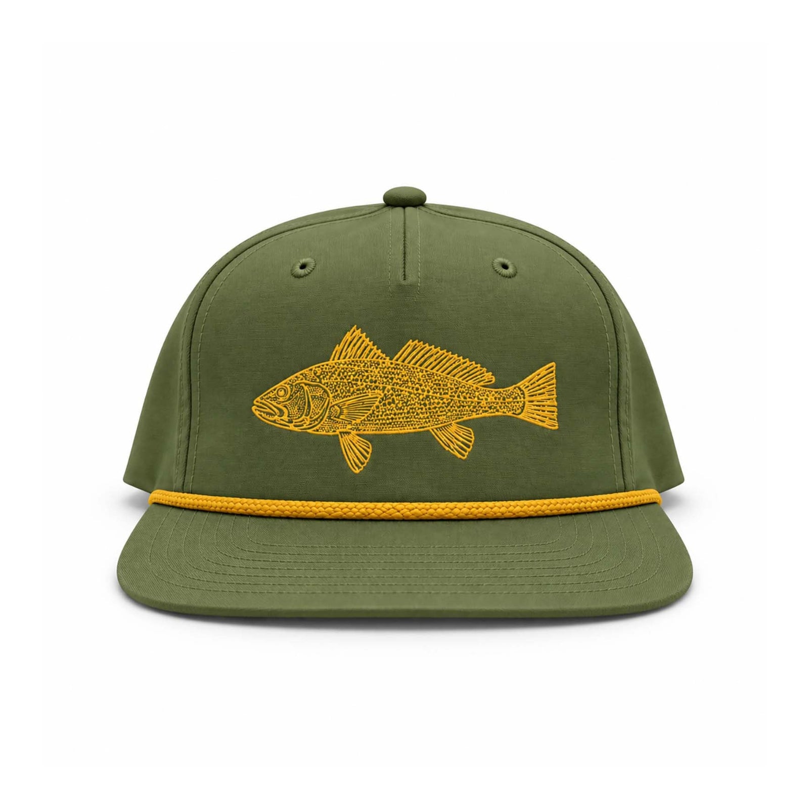 Redfish Embroidered Rope Hat in Loden
