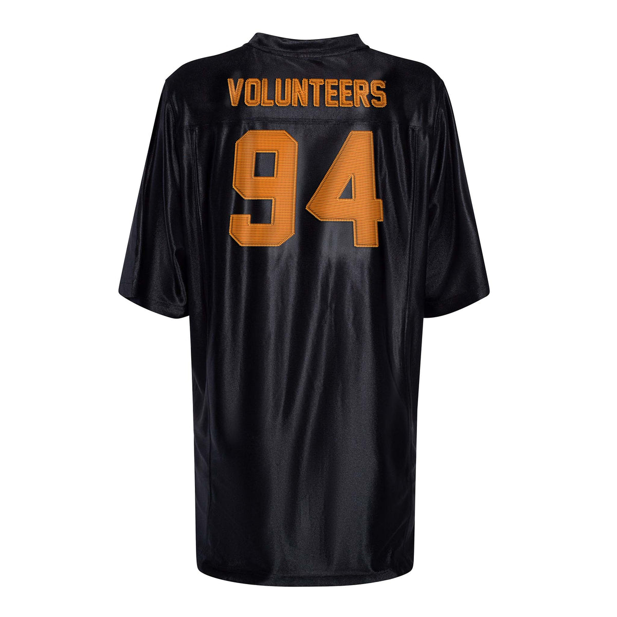 Tennessee Volunteers unisex black jersey back with bold orange “Volunteers 94” text.