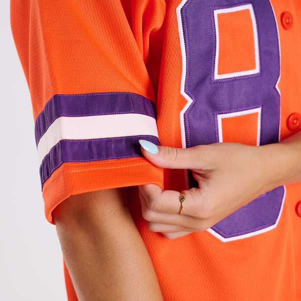 Women's Clemson Tigers Button Down Football Jersey