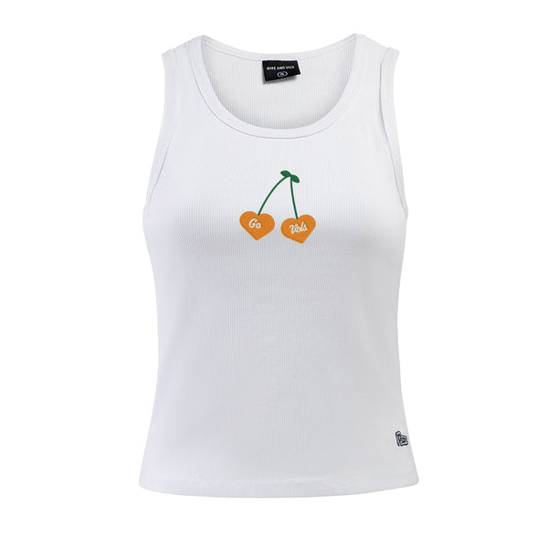 Tennessee Volunteers Embroidered Cherry Ribbed Tank Top