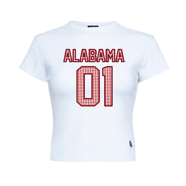 Alabama Crimson Tide Gingham Baby Tee
