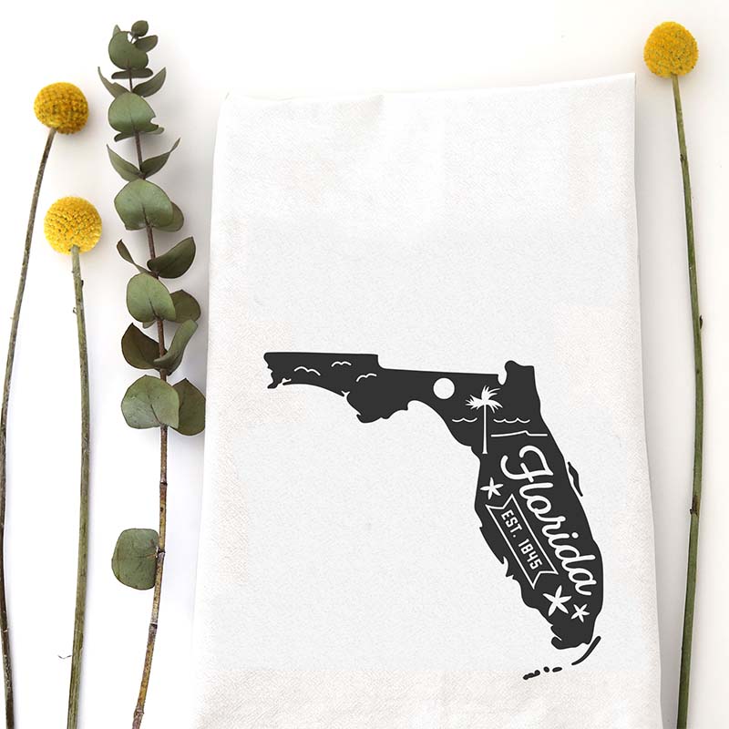Florida Icon Dish Towel
