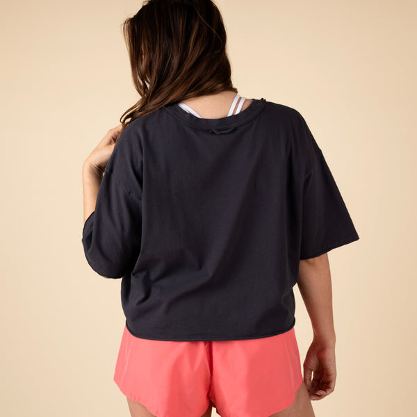  Free People Movement Short Sleeve Inspire Tee – lightweight, breathable athletic t-shirt with a relaxed fit and crew neckline.