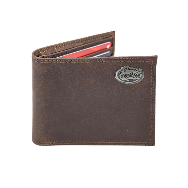 Florida Gators Crazy Horse Concho Leather Bifold