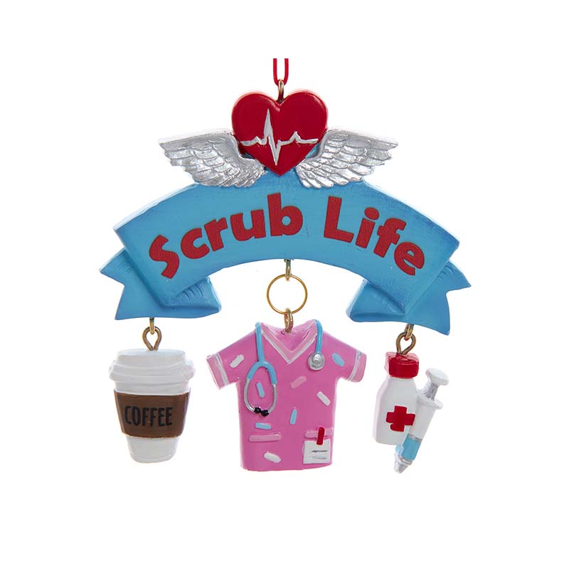 nurse scrub life ornament