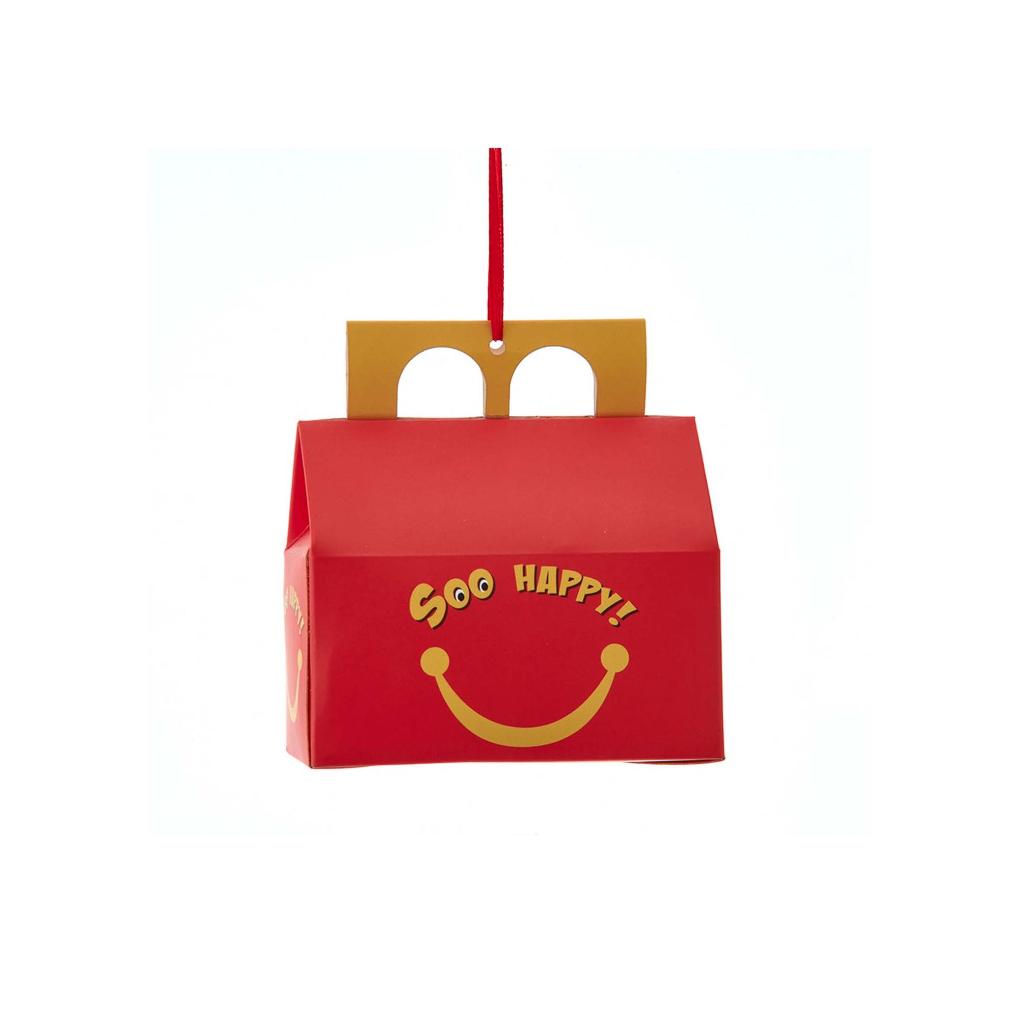 Red box with a smiley face and 'Soo Happy!' text on a white background