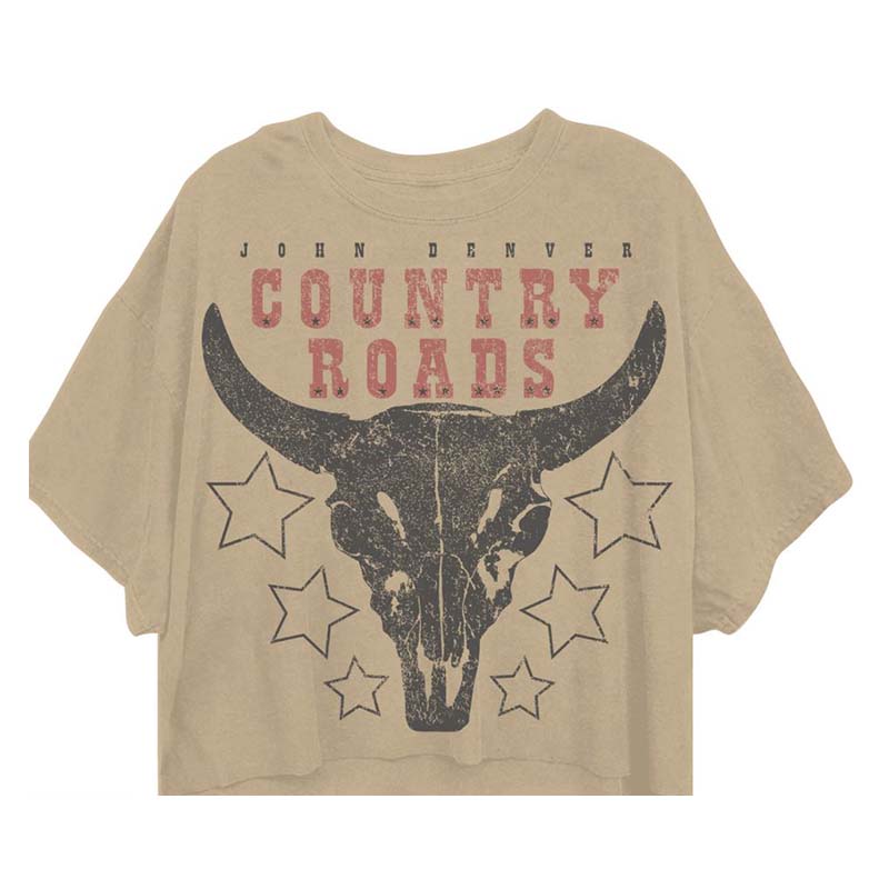 Country Roads Cropped Short Sleeve T-Shirt