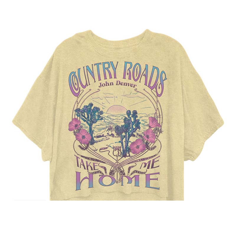 Country Roads Cropped Short Sleeve T-Shirt