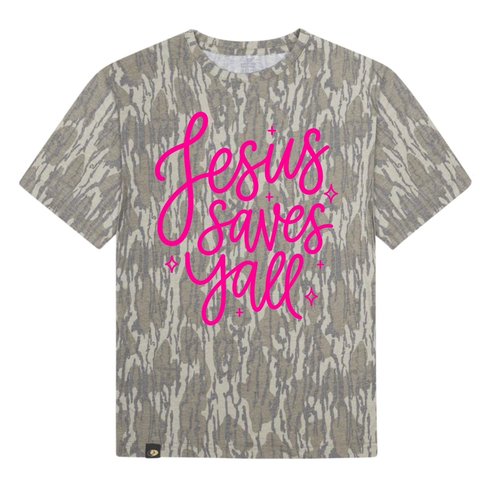 Jesus Saves Y'all Bottomland Short Sleeve T-Shirt