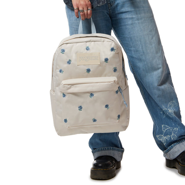 Jansport SuperBreak® Plus Backpack in Just a Rose Embroidery Moon Flower