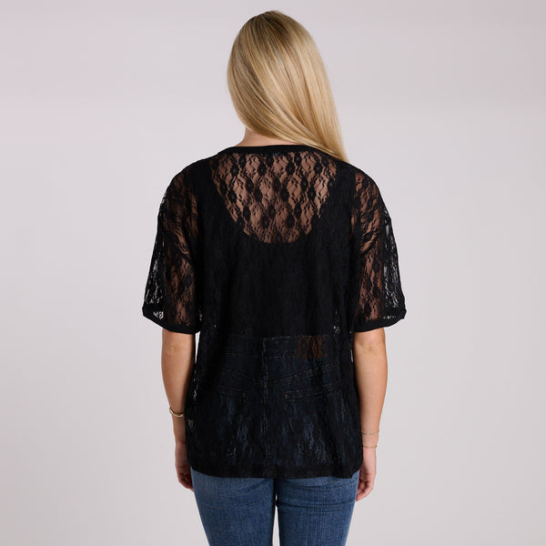 Lace Long Live Rock 'N Roll Short Sleeve T-Shirt