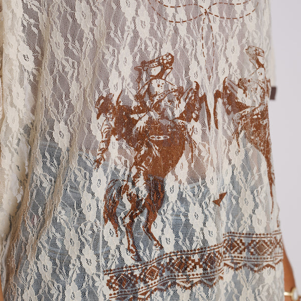 Lace Western Duo Short Sleeve T-Shirt
