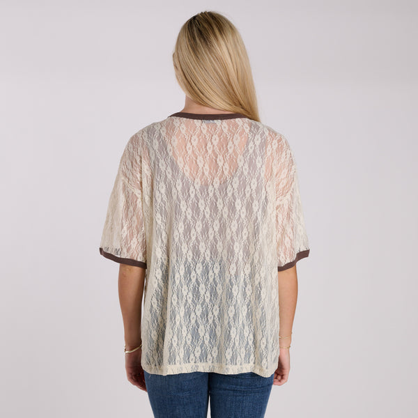 Lace Western Duo Short Sleeve T-Shirt