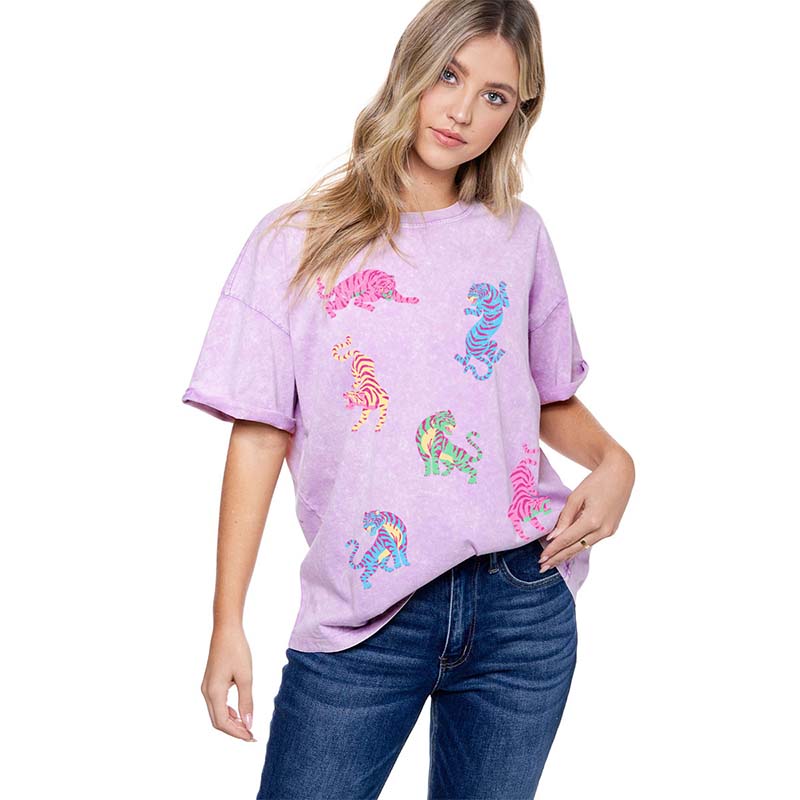 Multi All Over Tigers Short Sleeve T-Shirt