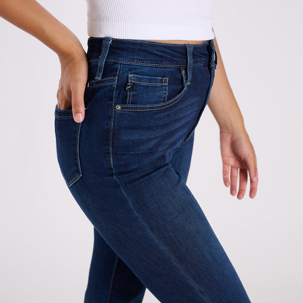 High-Rise Dark Wash Super Flare Jeans