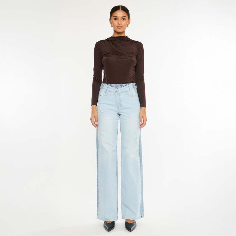 The Clara Asymmetrical Straight Jeans