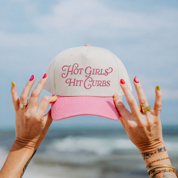 Hot Girls Hit Curbs Pink Bill Hat