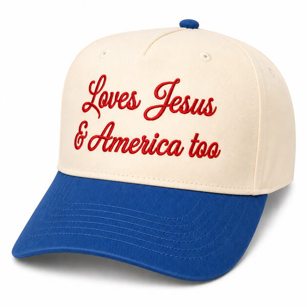Loves Jesus and America Too Trucker Hat