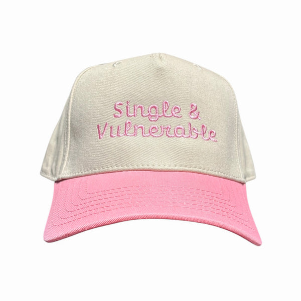 Single and Vulnerable Pink Bill Hat