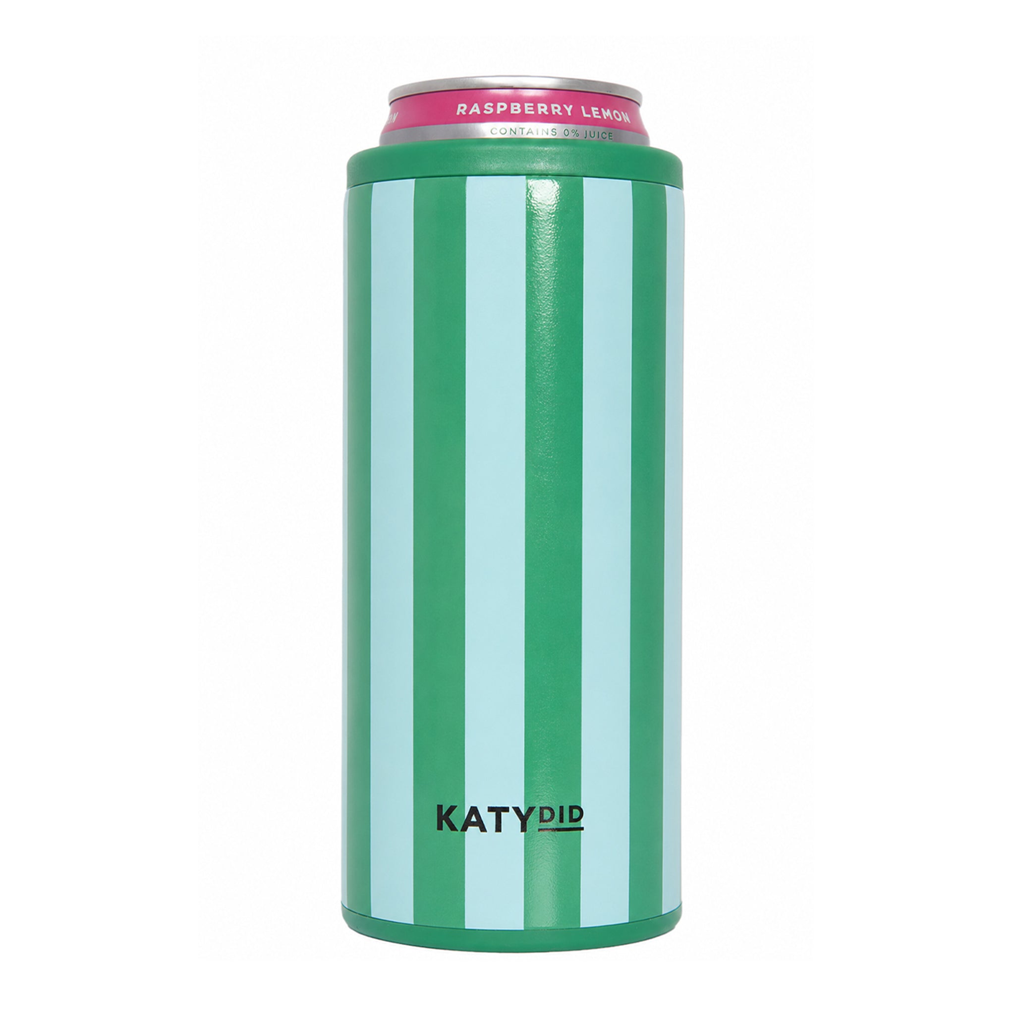 KatyDid Aqua and Green Striped Slim Can Cooler | Palmetto Moon