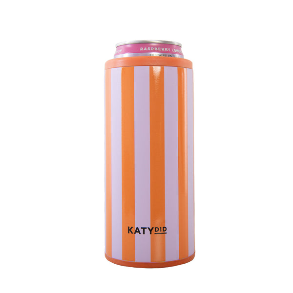 Purple and Orange Striped Slim Can Cooler