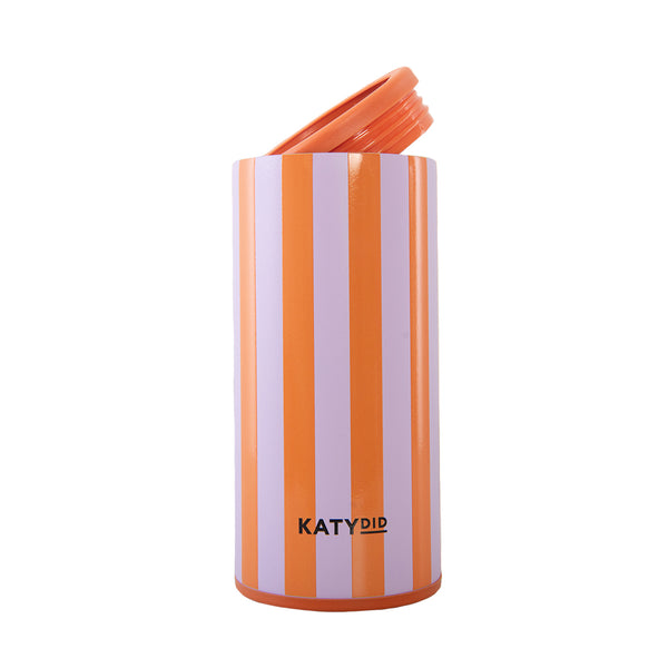 Purple and Orange Striped Slim Can Cooler