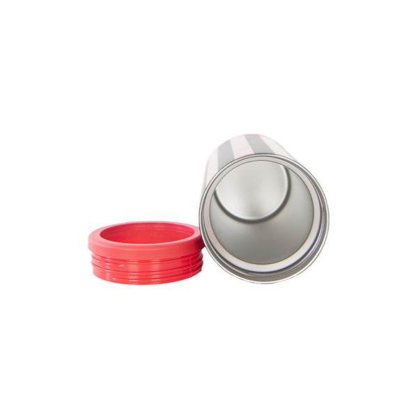 Red and Black Striped Slim Can Cooler