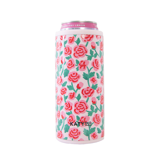 Whimsical Roses Slim Can Cooler