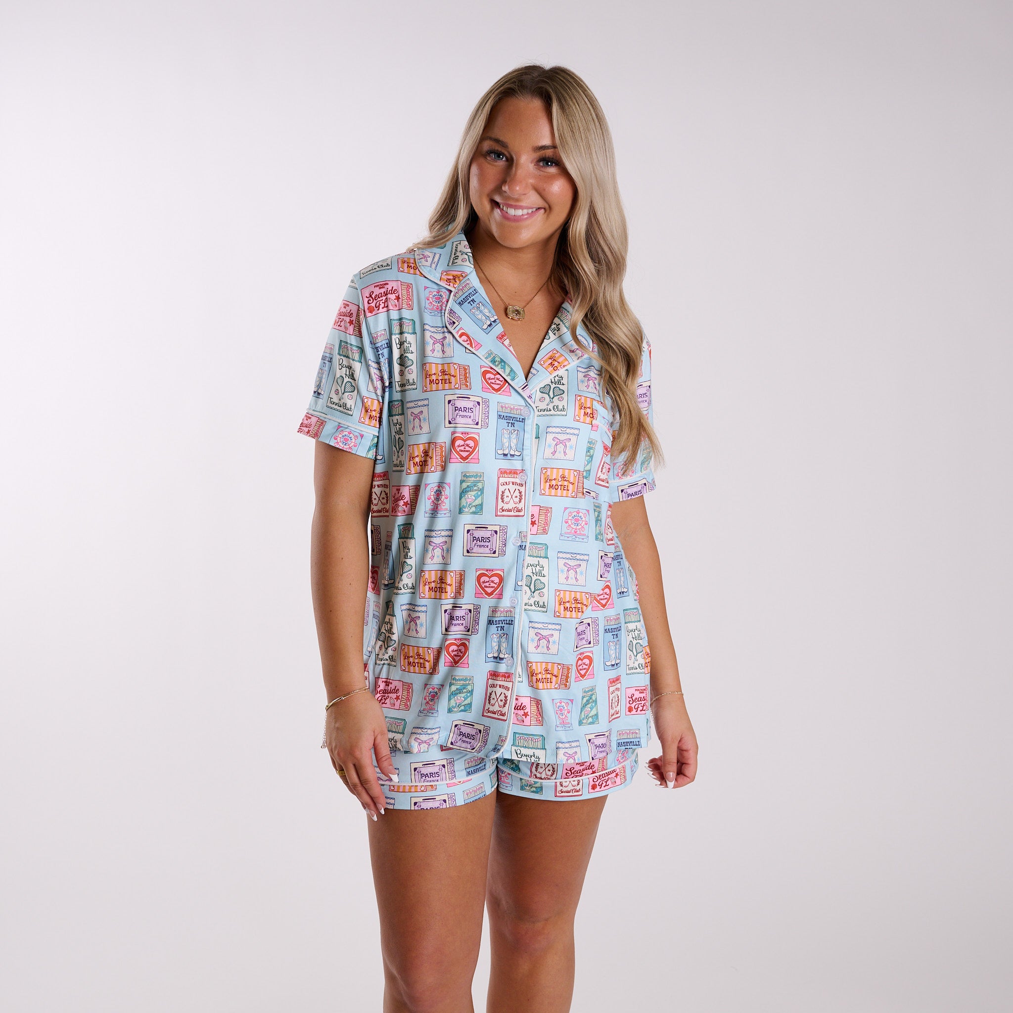 Matchboxes Pajama Top