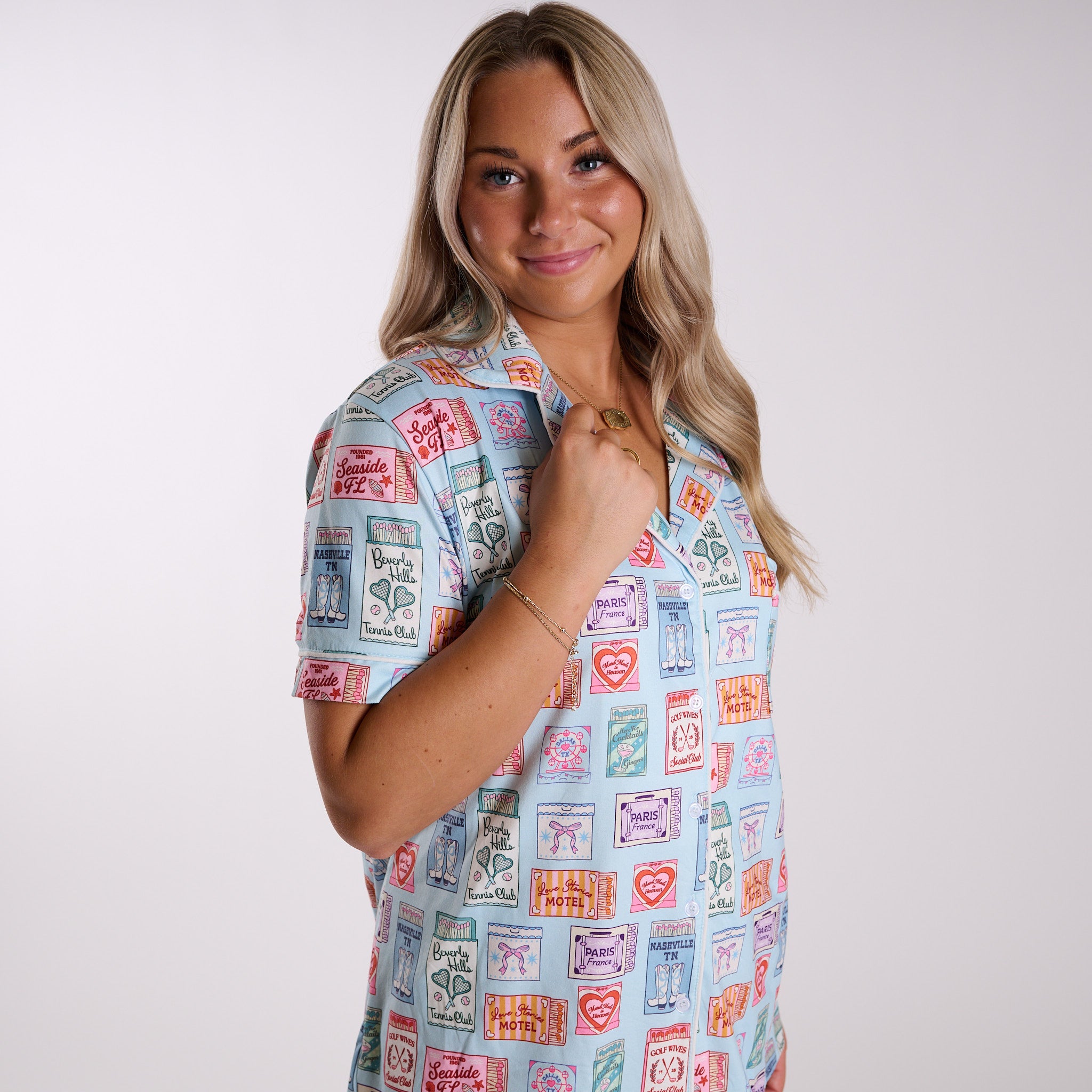 Matchboxes Pajama Top