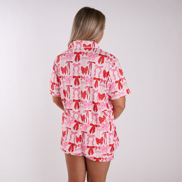 Katydid Pink Bows Pajama Top