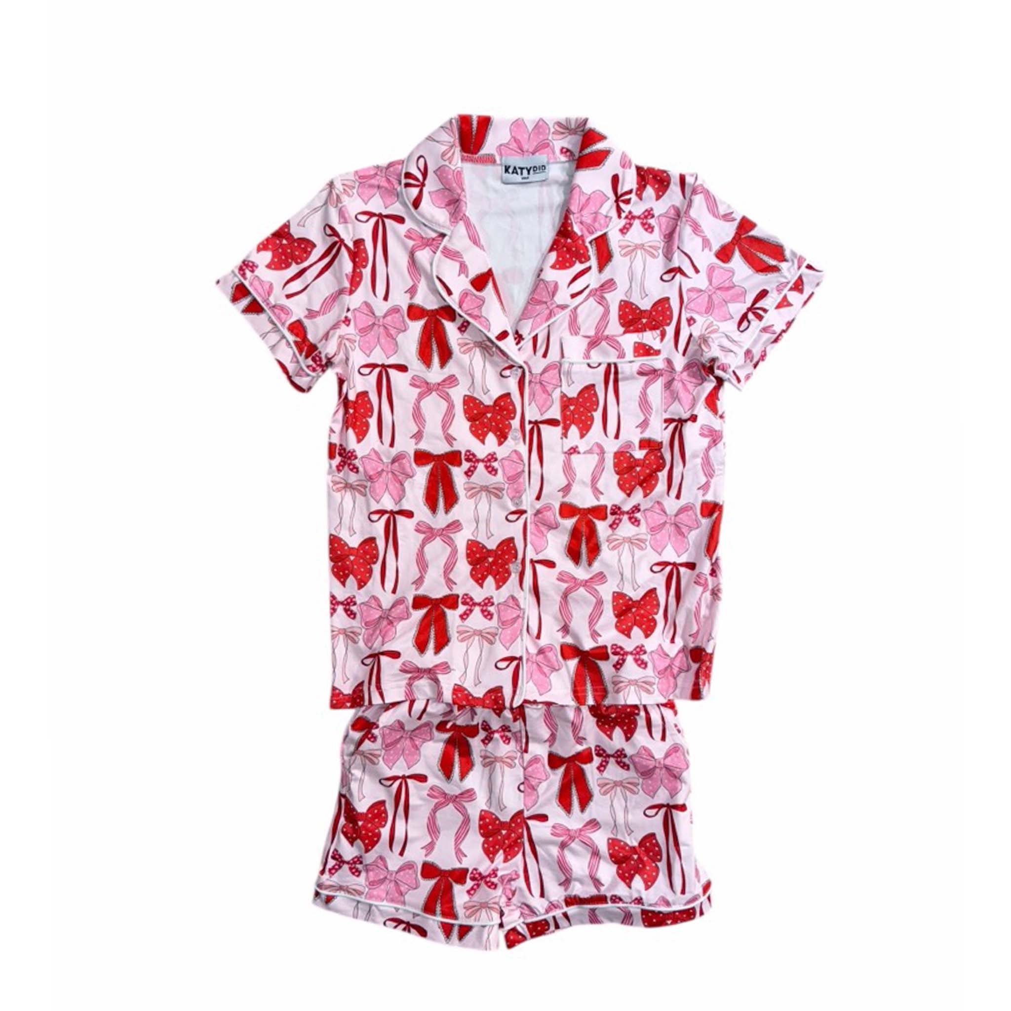Youth Pink Bows Pajama Set
