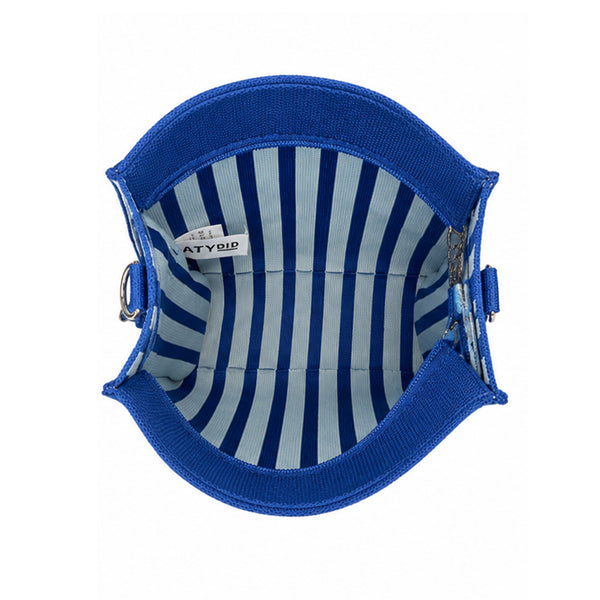 Blue Striped Structured Mini Tote