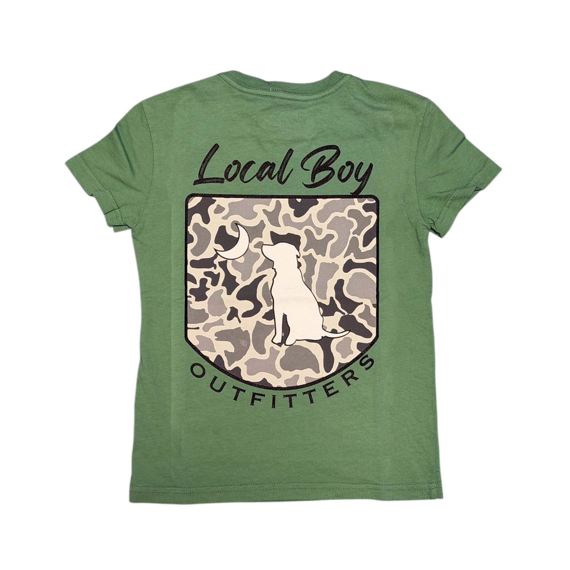 Youth Localflage Crest Short Sleeve T-Shirt in light green
