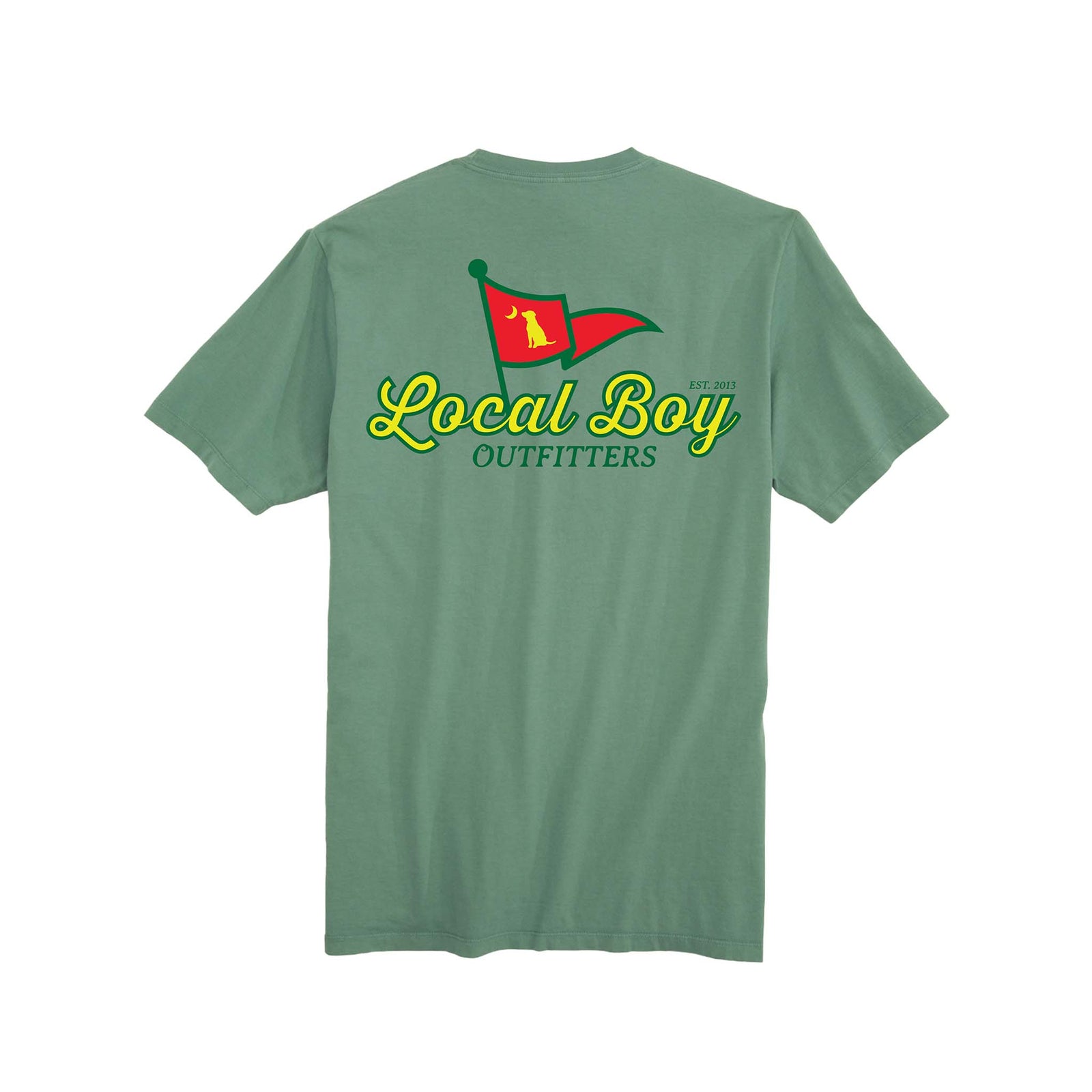 Youth Front Pin Short Sleeve T-Shirt in green by Local Boy Outfitters