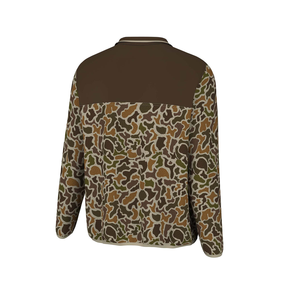 Youth Localflage Vintage Camo Two-Tone Quarter Snap Pullover