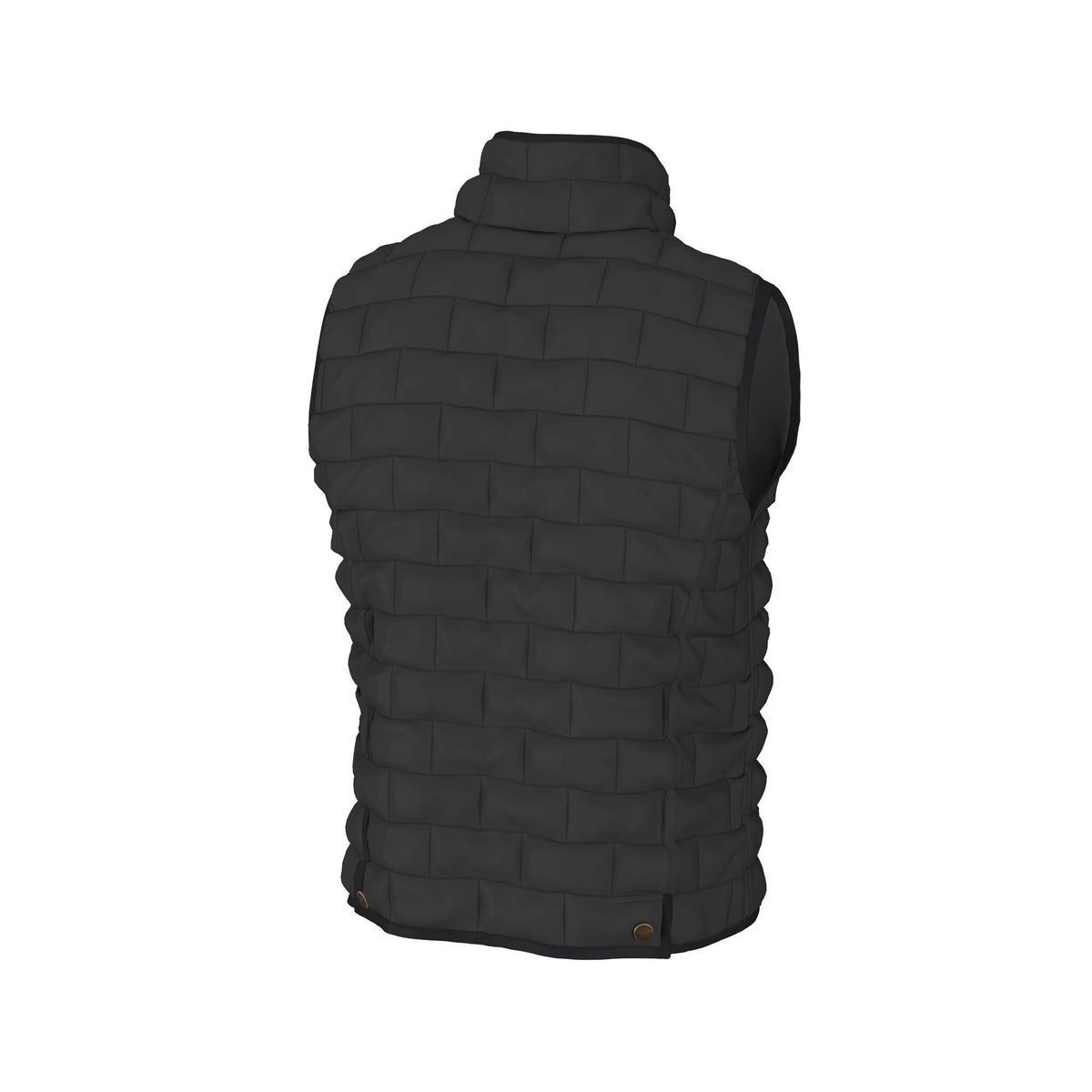 Youth Brick Quilted Vest in Charcoal