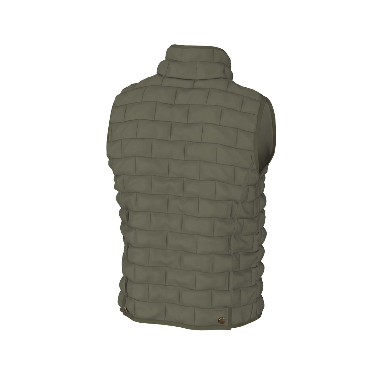 Youth Brick Quilted Vest in Moss