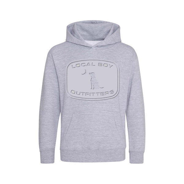 Local Boy Outfitters Youth Embossed Hoodie in Grey